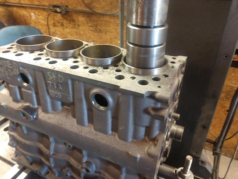 Powerhouse Engines boring out engine block cylinders